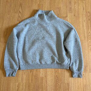 Paper Crane Quilted Mock Neck Sweatshirt
